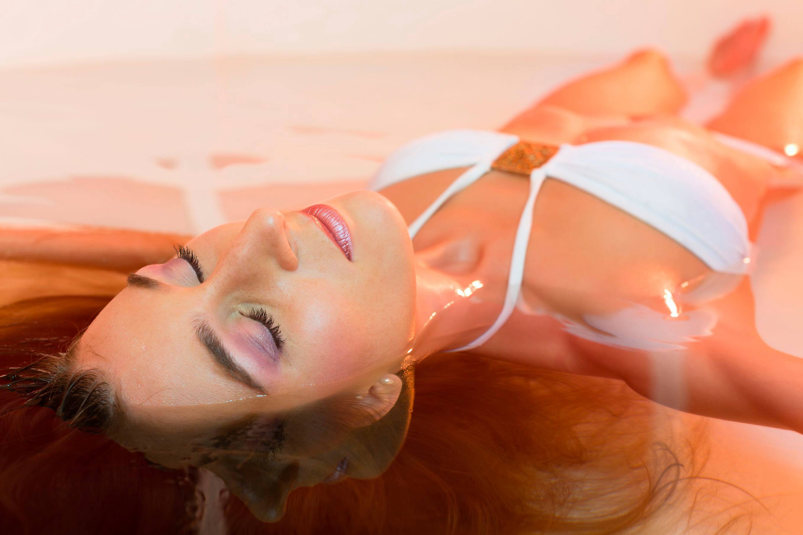 background image woman floating